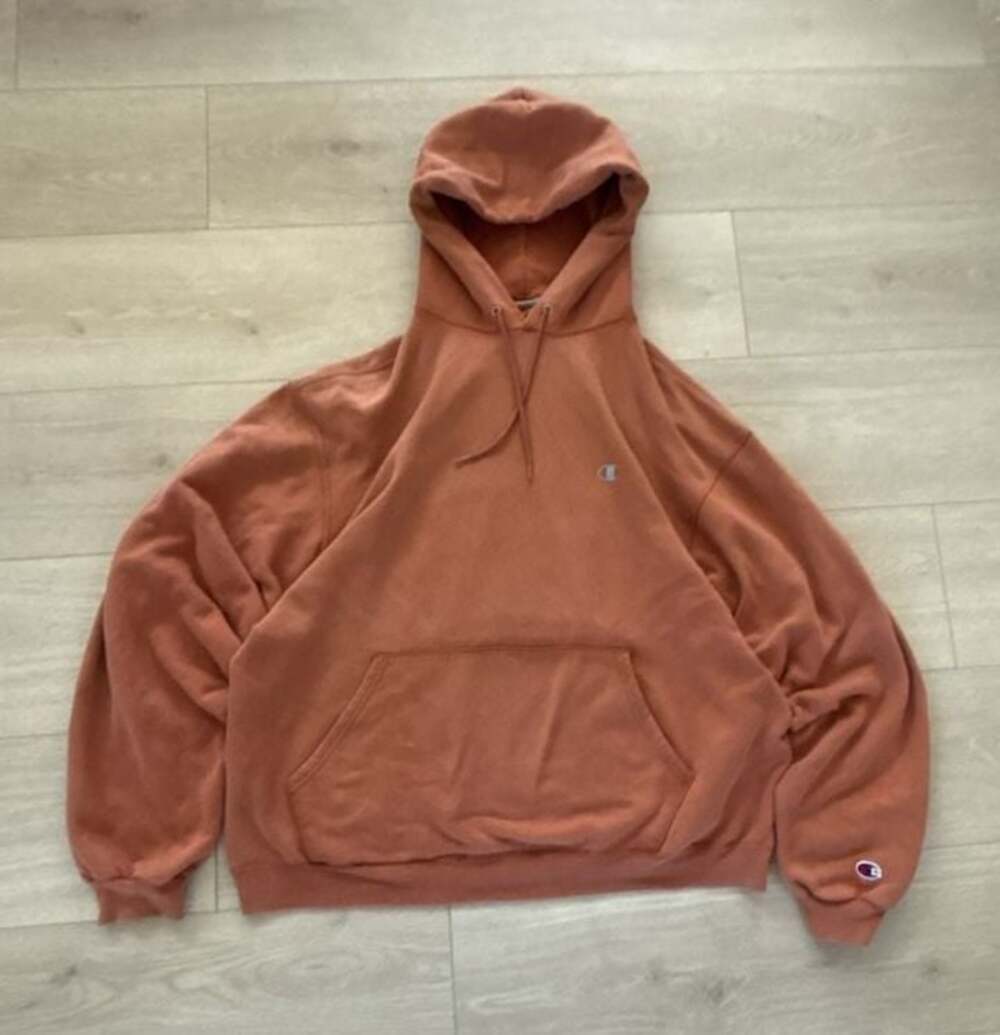 Champion Reverse Weave Pullover Hoodie Sweatshirt Peach Coral